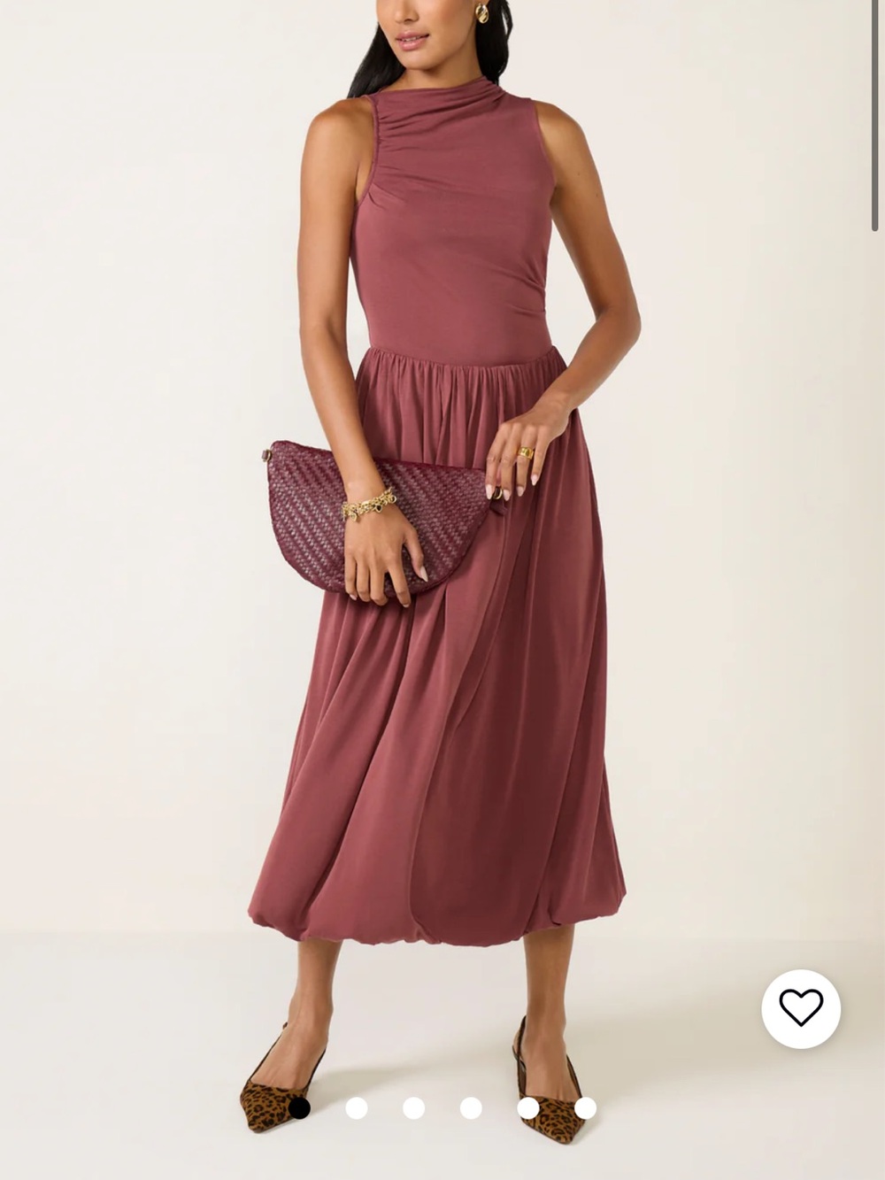 Rails Brina Oxblood Sleeveless Midi Dress
